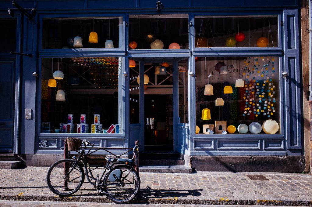 Storefront of a local coffee shop
